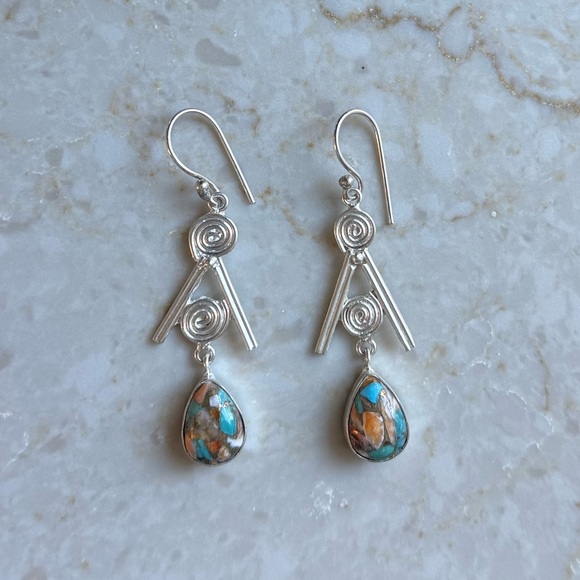 NWOT Sundance Treehouse Earrings Spiny Oyster Sterling Silver